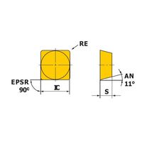 三菱マテリアル 旋削用インサート SPMN_flat_top SPMN090308:MC6115 1セット(10個)（直送品）