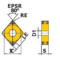 三菱マテリアル 旋削用インサート NPーCNGA NP-CNGA120408TS4:BC8210 1個（直送品）