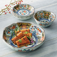 西日本陶器 染錦金彩紋 八角取皿揃 618838 1個（直送品）