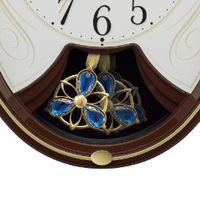 リズム時計工業 電波メロディ掛時計“スモールワールドリリィN” 4MN554RH06 1個（直送品）