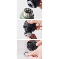 apide 炭酸兼用真空断熱ステンレスボトル500ml KKN-CB500GY(カーキグレー) 1個（直送品）