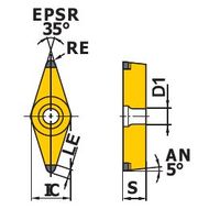三菱マテリアル 旋削用インサート NPーVBGW NP-VBGW110304GS2:BC8210 1個（直送品）