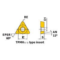 三菱マテリアル 旋削用インサート TPMH_FP TPMH090204-FP:MC6115 1セット(10個)（直送品）