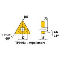 三菱マテリアル 旋削用インサート TPMH_FP TPMH110304-FP:MC6115 1セット(10個)（直送品）