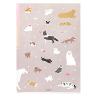 デザインフィル 3ポケットクリアホルダー [A4] イヌ柄A 35667006 1セット(1枚×5)（直送品）