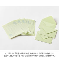 デザインフィル ミニレターセット940 花色和紙 緑 86940006 1セット(1パック×3)（直送品）