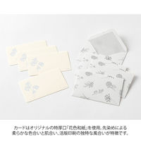 デザインフィル カードセット [名刺サイズ] 花色和紙 白 88788006 1セット(1パック×3)（直送品）