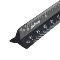 ドラパス DR カラー三角スケール 15cm 黒 【製図器シリーズ】 16241 1個（直送品）