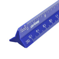 ドラパス DR カラー三角スケール 15cm 青 【製図器シリーズ】 16243 1個（直送品）