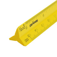 ドラパス DR カラー三角スケール 15cm 黄 【製図器シリーズ】 16245 1個（直送品）