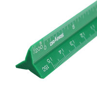 ドラパス DR カラー三角スケール 15cm 緑 【製図器シリーズ】 16244 1個（直送品）