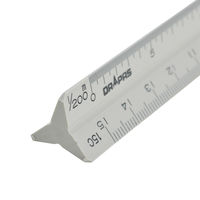 ドラパス DR カラー三角スケール 15cm グレー 【製図器シリーズ】 16246 1個（直送品）