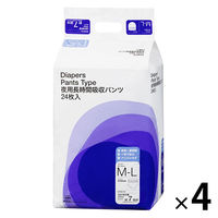 アスクル×エルモアいちばん  夜用 長時間吸収パンツ 約7回分 M-Lサイズ 1セット（96枚入：24枚入×４パック） オリジナル