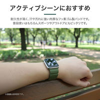 Apple Watch 42(Series 1/2/3)/44/45/46/49mm バンド 「CORVIN」 タフラバーバンド カーキ（直送品）