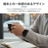 Apple Watch 42(Series 1/2/3)/44/45/46/49mm バンド マグネットブロックメタルバンド ブラック（直送品）