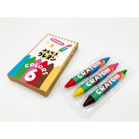 三和 クレヨン6色セット(1本2色タイプ3本) CNY-6-50 1ケース(50個)（直送品）