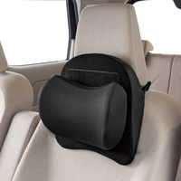 BONFORM サポートクッション ふんわり癒し低反発 300×290mm 大型ネックピロー 5606-18BK 1個（直送品）