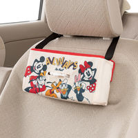 BONFORM ティッシュカバー ファンシー ミッキーキャンバス 250×120mm レッド 7462-05RE 1個（直送品）