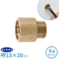 カクダイ 厚口給水ソケット 20ミリ 6個 GA-JE074 1セット(6個入)（直送品）