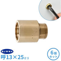 カクダイ 厚口給水ソケット 25ミリ 6個 GA-JE075 1セット(6個入)（直送品）