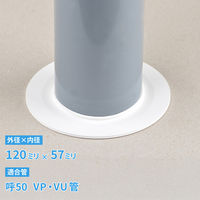 カクダイ ゴムプレート 120×57 ホワイト GA-KB091 1個（直送品）