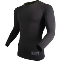 おたふく手袋 BT ドラスティックドライ ロングスリーブ クルーネックシャツ ブラック SSサイズ JW-582 1枚（直送品）