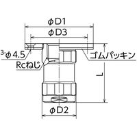 オンダ製作所 WJ17型 配管アダプター 青銅 WJ17-1313C-14-S 1個（直送品）