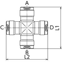 オンダ製作所 WX型 クロスソケット WX1-13-S 1個（直送品）