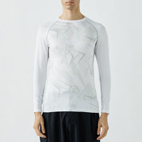 おたふく手袋 BT冷感・消臭パワーストレッチ 長袖クルーネックシャツ カモフラxホワイト Sサイズ JW-623 1枚（直送品）