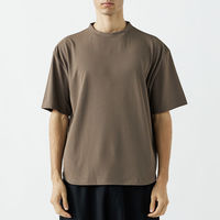 おたふく手袋 汗染み軽減 オーバーサイズ5分袖 クールTシャツ アッシュブラウン Sサイズ FB-710 1枚（直送品）