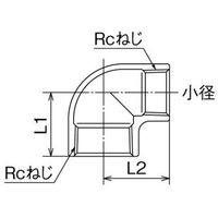 オンダ製作所 SMRL型 ステンレス異径エルボ SUS316 SMRL-0806 1個（直送品）