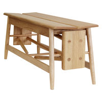 吉桂 BENCH WITH STOOL GAROOL 幅1100mm ナチュラル O0537 1台（直送品）