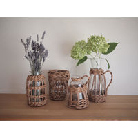 ティーライフ 花瓶 ヴァス フェイクPE 柳フラワーベース ミルク瓶型 481896 1個（直送品）