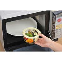 ヨシカワ 保存容器 電子レンジ対応 グラスコンテナ 500ml ライトイエロー 482051 1個（直送品）