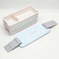 オーエスケー 弁当箱 650ml シマエナガ ランチボックス二段 仕切付 482245 1個（直送品）