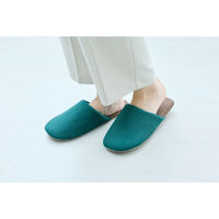ResoTrading スリッパ ディジョン ルームシューズ S 約22.0~24.5cm グリーン 482389 1個（直送品）