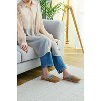 ResoTrading スリッパ ロータス 22.0~24.5cm アジアン 花柄 グリーン 482403 1個（直送品）