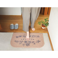 ティーライフ 玄関マット 45×75 もちもち玄関マット 屋外 ボタニカルライン 482544 1個（直送品）