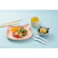 カノー catte ねこ 抗菌ボウル 日本製 こども食器 BPAフリー グレー 482679 1個（直送品）