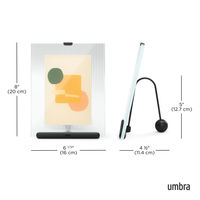 アントレックス Umbra フルート フォトフレーム ガラス スチール 16×20cm ブラック 482869 1個（直送品）