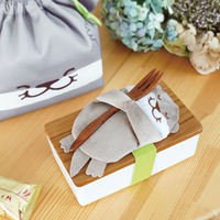 東洋ケース 弁当袋 ぎゅっとランチきんちゃく 保冷 カワウソ 482963 1個（直送品）