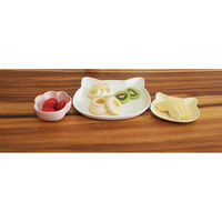 カノー 抗菌ランチプレート catte ねこ 日本製 電子レンジ対応 食洗機対応 BPAフリー ホワイト 483001 1個（直送品）