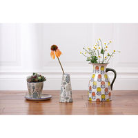 デルキ 花瓶 ポーリッシュフラワーベース H 水差し型 イエローオレンジ 484552 1個（直送品）