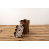 東谷 ゴミ箱 タフカン 60L 大容量 屋外 日本製 耐衝撃 フタ付き 軽い ブラウン 485141 1個（直送品）