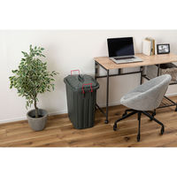 東谷 ゴミ箱 タフカン 60L 大容量 屋外 日本製 耐衝撃 フタ付き 軽い チャコールグレー 485142 1個（直送品）