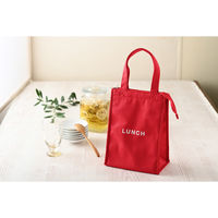 イエロースタジオ ランチバッグ time for LUNCH スクエア保冷バッグ レッド 491057 1個（直送品）