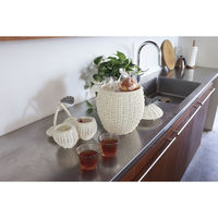 クレエ 小物入れ バスケット 幅20cm フルーツシェイプバスケット チェリー 収納ケース 洗える ふた付き 494377 1個（直送品）