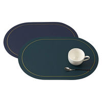 ルークラン ランチョンマット アプリクス オーバル グリーン 494745 1個（直送品）