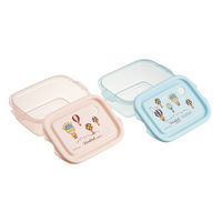 スケーター 弁当箱 500ml 2個入 抗菌シールボックスM2P ウッドストック トラベル 495291 1個（直送品）