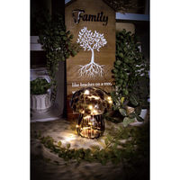 ケーアイジャパン テーブルライト ガラス製 きのこ型 マッシュルームライト ダークブラウン 495437 1個（直送品）